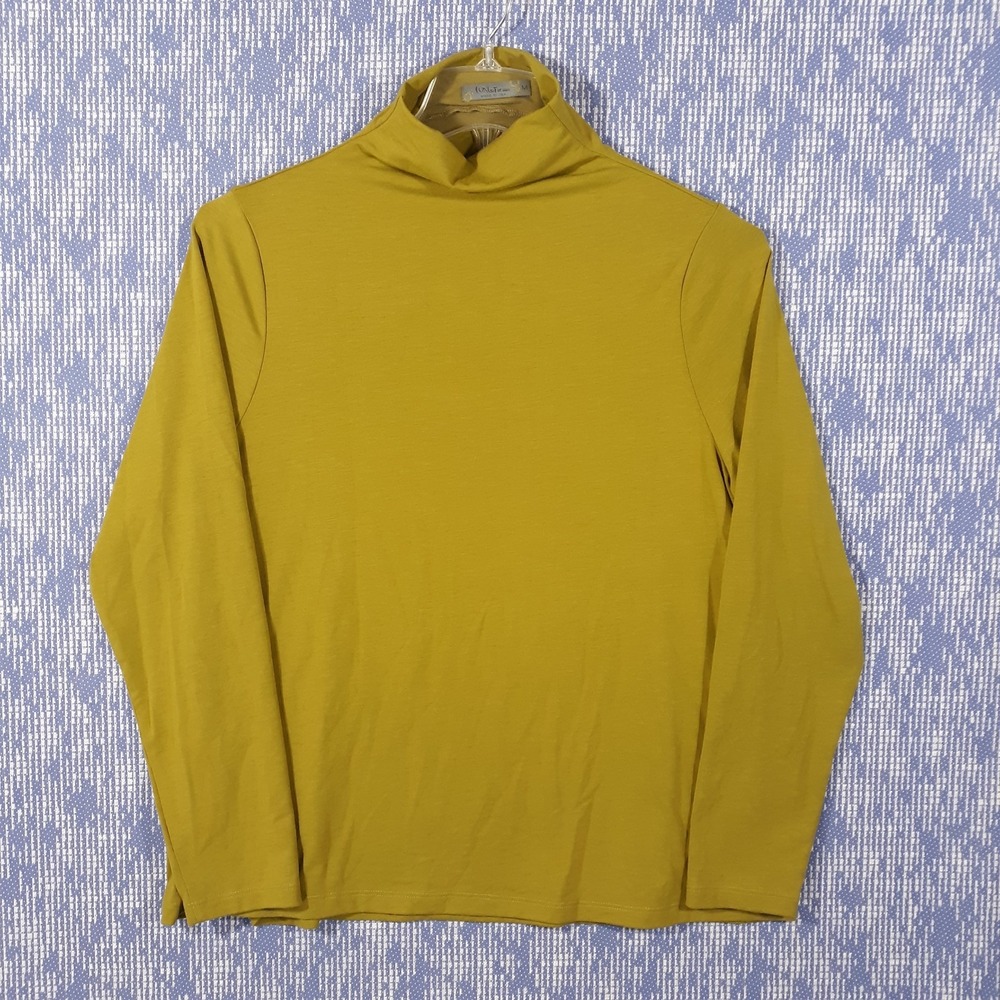 Chalet Et Ceci Sweater Top Chartreuse Womens Medium Modal Blend Made In USA